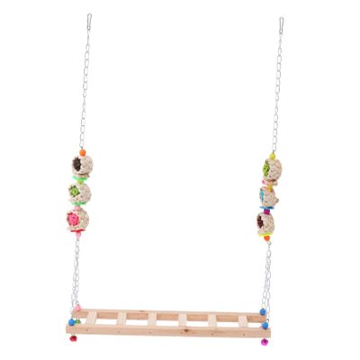Sosoport Wooden Chicken Swing with Climbing Ladder for Hens and Roosters, Random Color