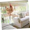 Sosoport Wooden Chicken Swing with Climbing Ladder for Hens and Roosters, Random Color view 2