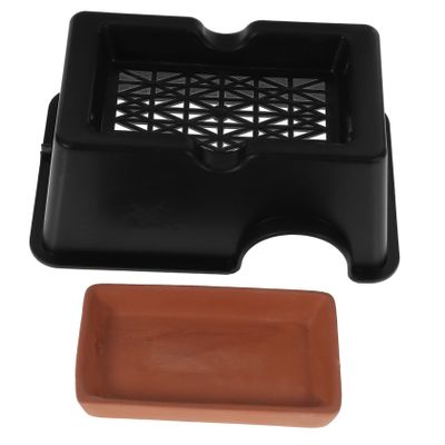 Milisten Ceramic Reptile Hideout, Black, for Snakes and Spiders in Terrariums