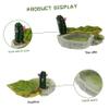 Milisten Creative Resin Reptile Food Bowl, Green, 1 Piece view 4