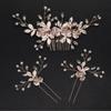 GOOPEEG Women's Pearl and Crystal Hair Side Comb view 2