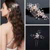 GOOPEEG Women's Pearl and Crystal Hair Side Comb view 3