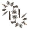 AUTSUPPL 16-Piece Random-Style Metal Butterfly Hair Clips, Retro Brown Duckbill Clips, Non-Slip view 1