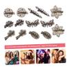 AUTSUPPL 16-Piece Random-Style Metal Butterfly Hair Clips, Retro Brown Duckbill Clips, Non-Slip view 4