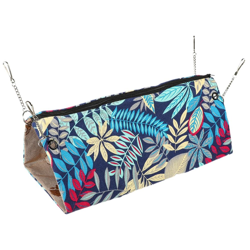 BESPORTBLE Hanging Canvas Chinchilla Tunnel, Blue Hammock for Guinea Pigs, Safe Resting Place for Cage or Pet Bed