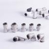 VWWJCCRO 3/8" 1/2" OD x 3/8" Tube POM Quick-Fitting Straight Elbow Tee Connector, 12.7 mm–12.7 mm view 4