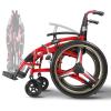 Self-Propelled Folding Wheelchair, Lightweight Transport Chair with 24-Inch Rear Wheels view 1