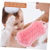 Silicone Body Exfoliating Brushes, 2-Pack, Soft Bristles, Pink view 2