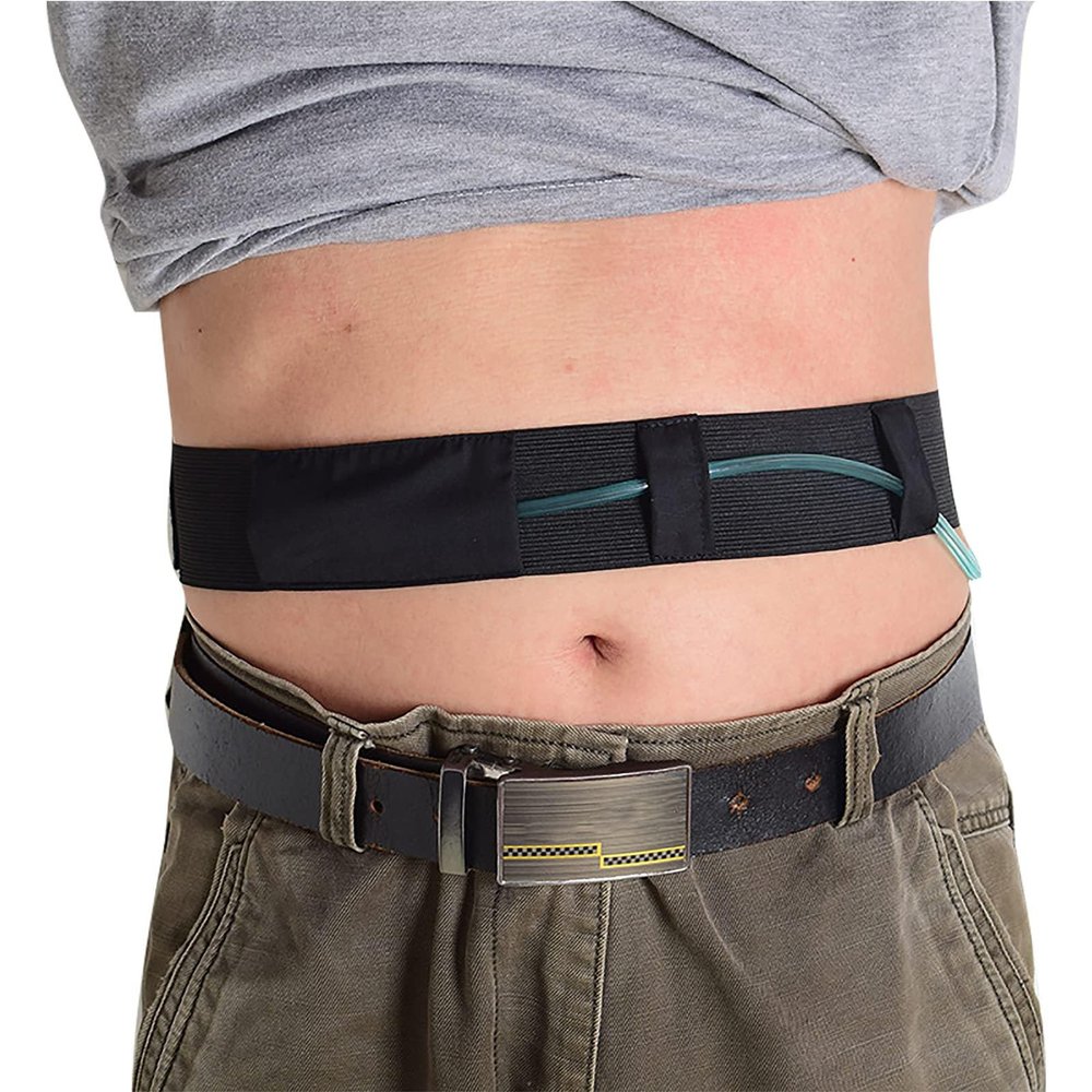 GEDRACKPMYN PD Catheter Holder Belt for Women and Men, Peritoneal Dialysis Belt with Elastic Strap, PD Belt, Dialysis Accessory, Feeding Tube Belt
