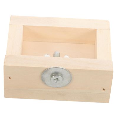 Wooden Food Bowl for Hamsters and Other Small Pets, Beige