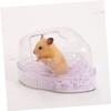 BESPORTBLE Transparent Hamster Bath Box with Sand, Hideout and Toy for Guinea Pigs and Rats view 3