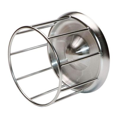 Yardwe Stainless Steel Turtle Food Bowl for Reptiles, Round, Silver