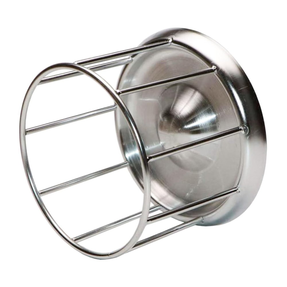 Yardwe Stainless Steel Turtle Food Bowl for Reptiles, Round, Silver