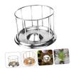 Yardwe Stainless Steel Turtle Food Bowl for Reptiles, Round, Silver view 3