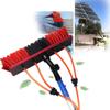 Window Cleaning Pole Set with Water Feed, 3 x 12 m, Extendable Pole, 30 cm Brush Head, 5 m Hose Included view 1