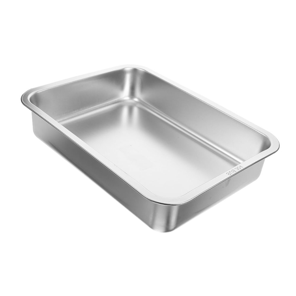 Supvox Large Stainless Steel Cat Litter Box with Lid