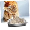 Supvox Large Stainless Steel Cat Litter Box with Lid view 4