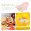 Yardwe Pink Plastic Hamster Bath for Small Animals, Durable view 2