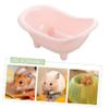 Yardwe Pink Plastic Hamster Bath for Small Animals, Durable view 3