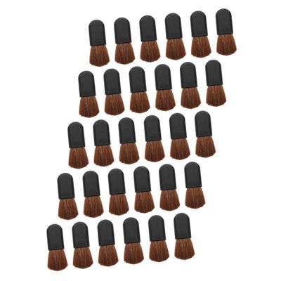 Baluue 30-Piece Portable Makeup Brush Set with Black Fiber Bristles