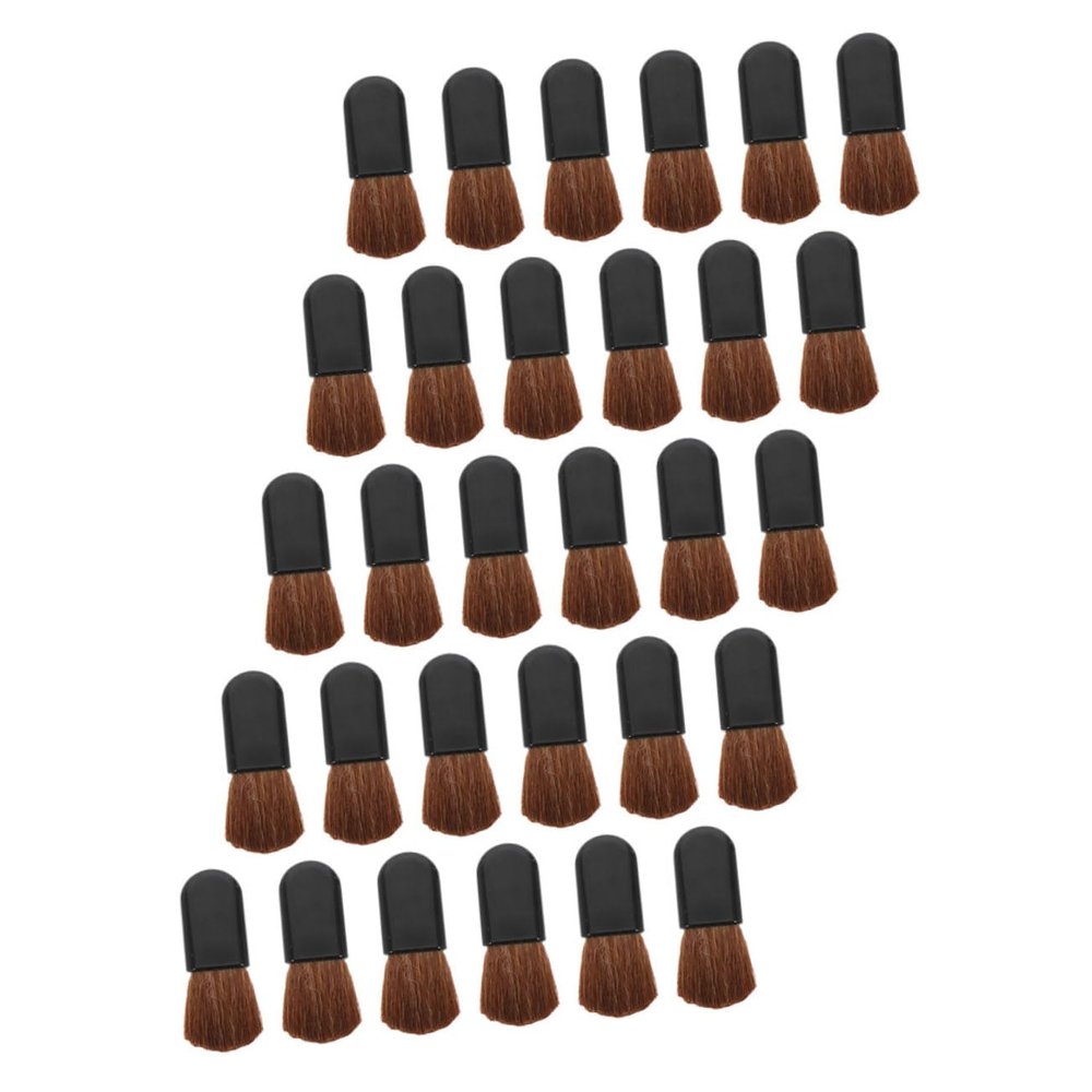 Baluue 30-Piece Portable Makeup Brush Set with Black Fiber Bristles