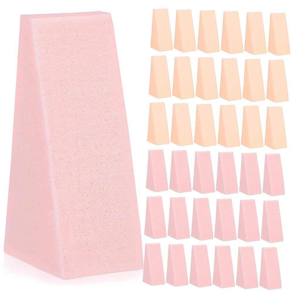 96-Piece Triangular Makeup Sponge Set for Precise Application