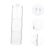 SHOWERORO Small Transparent Storage Box for Cotton Swabs, Cosmetics and Small Items, Three-Tier Design view 2