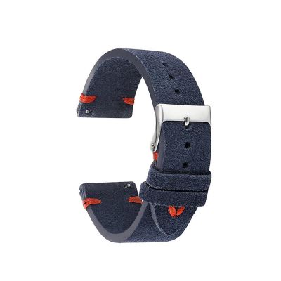 QTYQWC Genuine Suede Vintage-Style Handmade Velvet Watch Band, 18 mm, 20 mm, 22 mm, 24 mm Replacement Strap