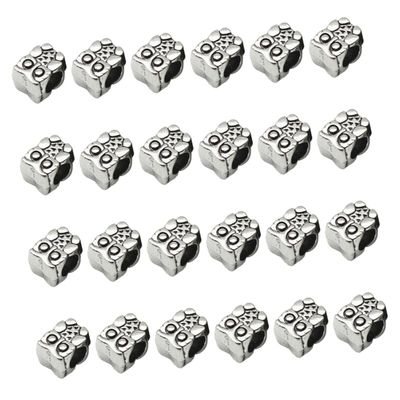 GALPADA 24 Pcs Shoe Accessories Alloy Owl Lace Charms Silver