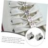 GALPADA 24 Pcs Shoe Accessories Alloy Owl Lace Charms Silver view 2