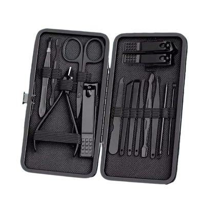 Black Nail Clipper and Manicure Set