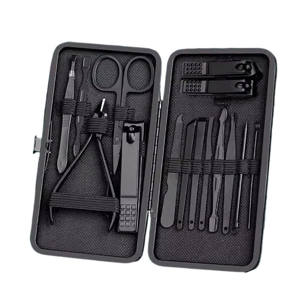 Black Nail Clipper and Manicure Set