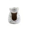Warmself Ceramic Aroma Lamp and Tealight Holder, Wax Melt Burner, Black Dots view 1
