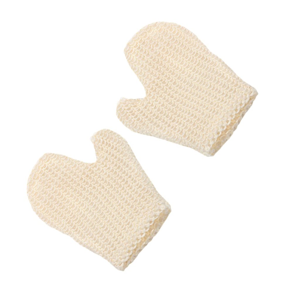PAMINGONO Sisal Bath Gloves, 2-Piece Set for Body Exfoliation and Massage