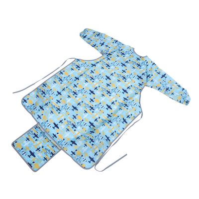 JOINPAYA Waterproof Long-Sleeved Children's Bib, Polyester, Blue