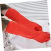 Latex Dishwashing Gloves, 1 Pair, Red Household Gloves view 3