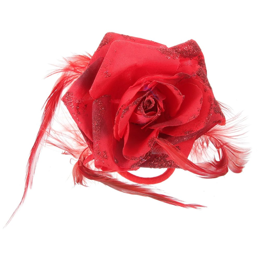 Healeved Red Rose Hair Clip for Women and Brides
