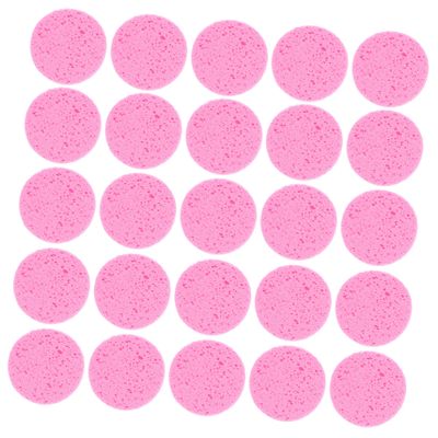 Baluue Compressed Facial Sponges, 50 Round 80 × 80 mm, Natural Cellulose Makeup Remover and Cleansing Sponges