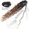 BLUONASI 6-Pack Goddess Faux Locs Crochet Hair for Black Women, Boho Locs with Curly Ends, 18 in, 1B/30/27# view 3