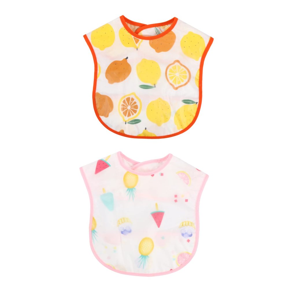 UPKOCH 2-Pack Sleeveless EVA Bibs, Comfortable and Reversible, for Toddlers and Babies