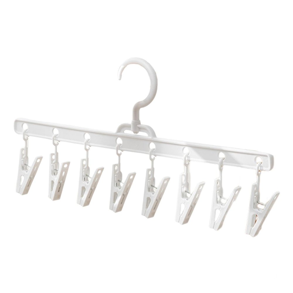Rolempon Multi-Clip Hanger with 8 Clips for Children's Closets