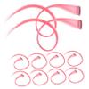 FRCOLOR 10-Piece Pink Straight Hair Extensions for Women and Girls view 1
