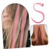 FRCOLOR 10-Piece Pink Straight Hair Extensions for Women and Girls view 2