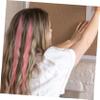 FRCOLOR 10-Piece Pink Straight Hair Extensions for Women and Girls view 4