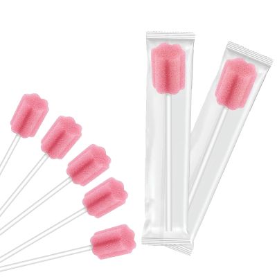 250 Disposable Oral Care Sponge Swabs with Handle, Sterile Individually Wrapped