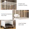 Generic Bird Cage with Rolling Stand, Tray and Toy, DIY for Parakeets, Lovebirds and Pigeons (1 Color, 6 Pieces) view 2