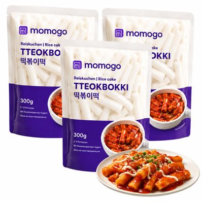 Korecipe Meister Rice Cakes | 300 g, 3-Pack | For Tteokbokki, Soups & Stir-Fries