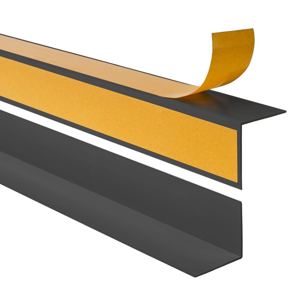 Quest Self-Adhesive PVC Inside Corner Profile 35 x 18 mm, Dark Gray, 200 cm