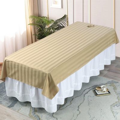 Chickwin Massage Table Fitted Sheet with Face Hole, Washable, Camel, 190 x 100 cm