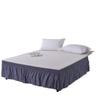 AMENGJ Bed Skirt, Soft Pleated Tailored Bed Skirt with Wrinkle-Resistant Fabric, 15-Inch Drop, Grey Blue, 180 x 200 x 38 cm view 1